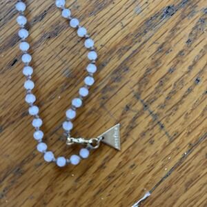 Serefina SanFrancisco Anthropologie Necklace Glass Beads Moon Stone Tassel